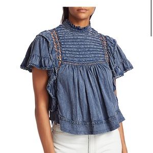 Free people le femme ruffle top